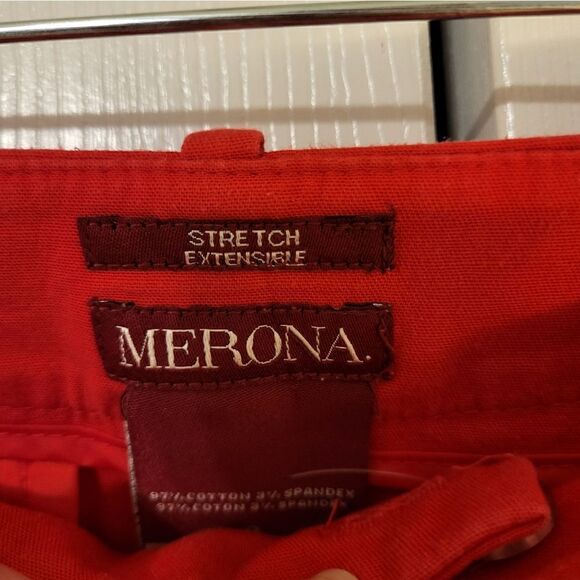 Merona red stretch ankle pants - Picture 2 of 6